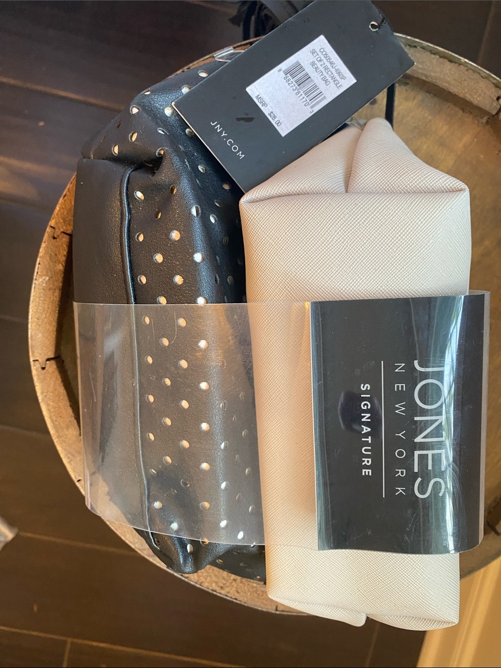 Jones New York Set of two rectangular beauty bags new with tags was $28